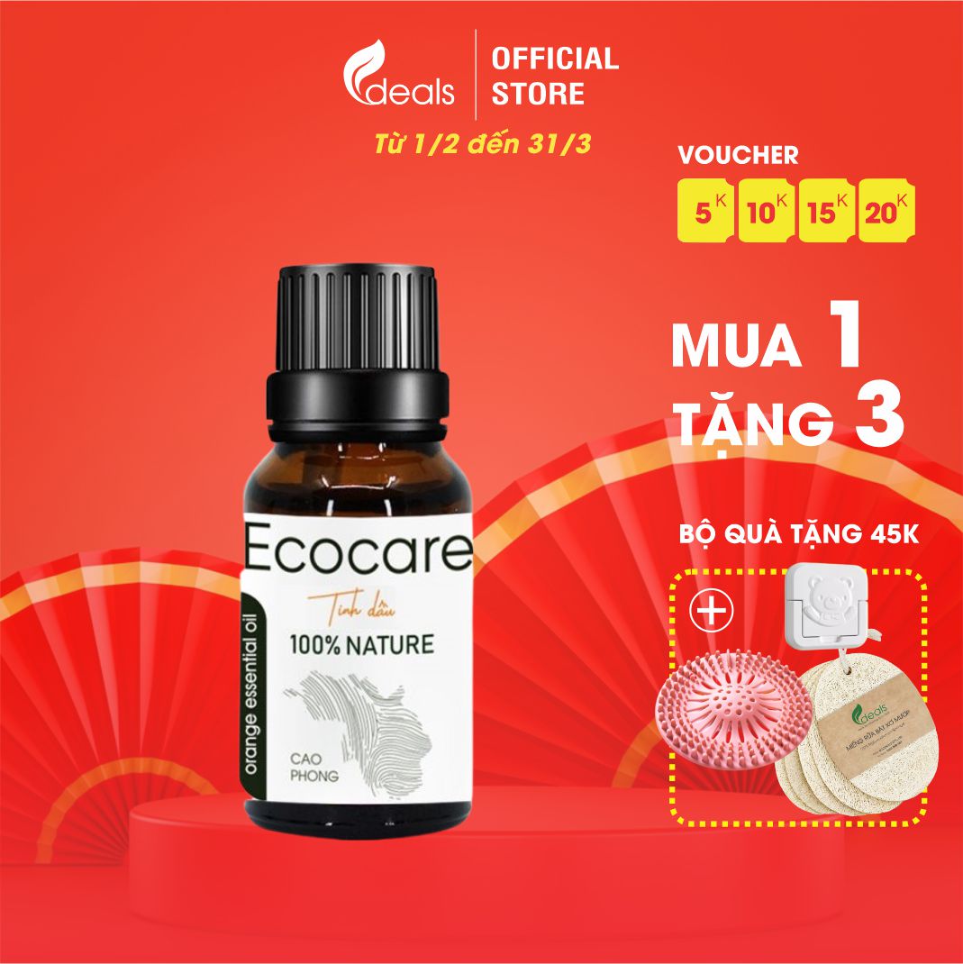 Tinh Dầu hoa Nhài EcoCare 10ml - Vùng nguyên liệu và kiểm nghiệm đạt chuẩn Đức - Tặng nến TeaLight