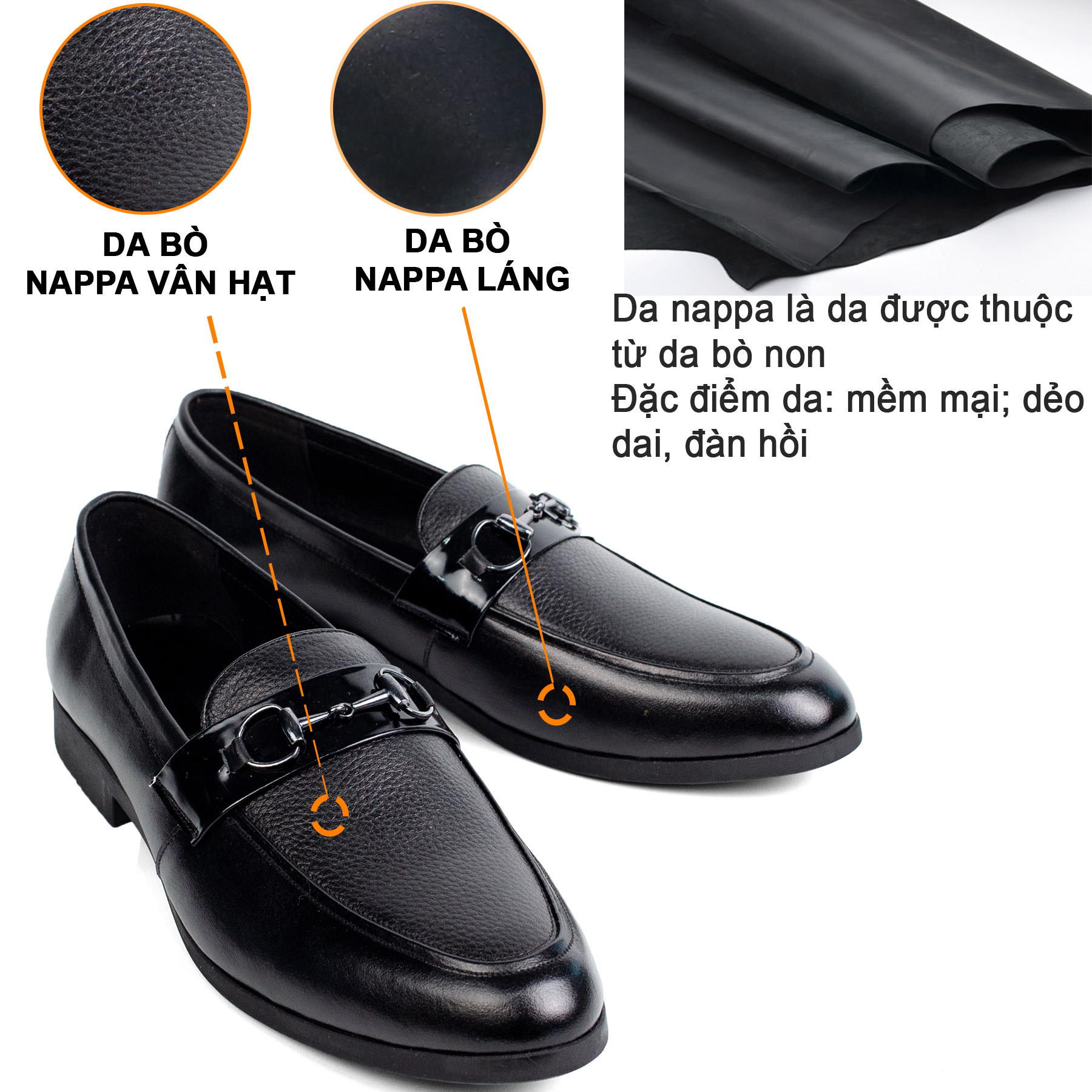 Giày lười da nam công sợ Bụi Leather G121 - Da bò Nappa cao cấp