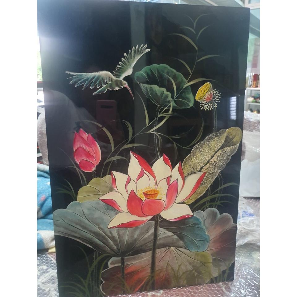 Tranh sơn mài cao cấp Thanh Bình Lê size 40x60 treo tường, trang trí nhà cửa, văn phòng, quà tặng tân gia, tặng dịp Lễ