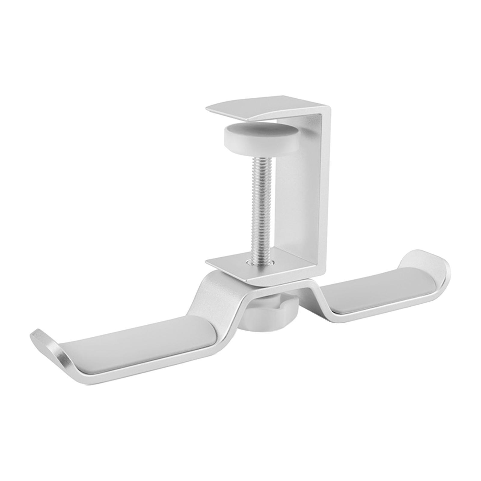 Aluminum Headset Dual Headphone Under Desk Hook Clip Holder Stand