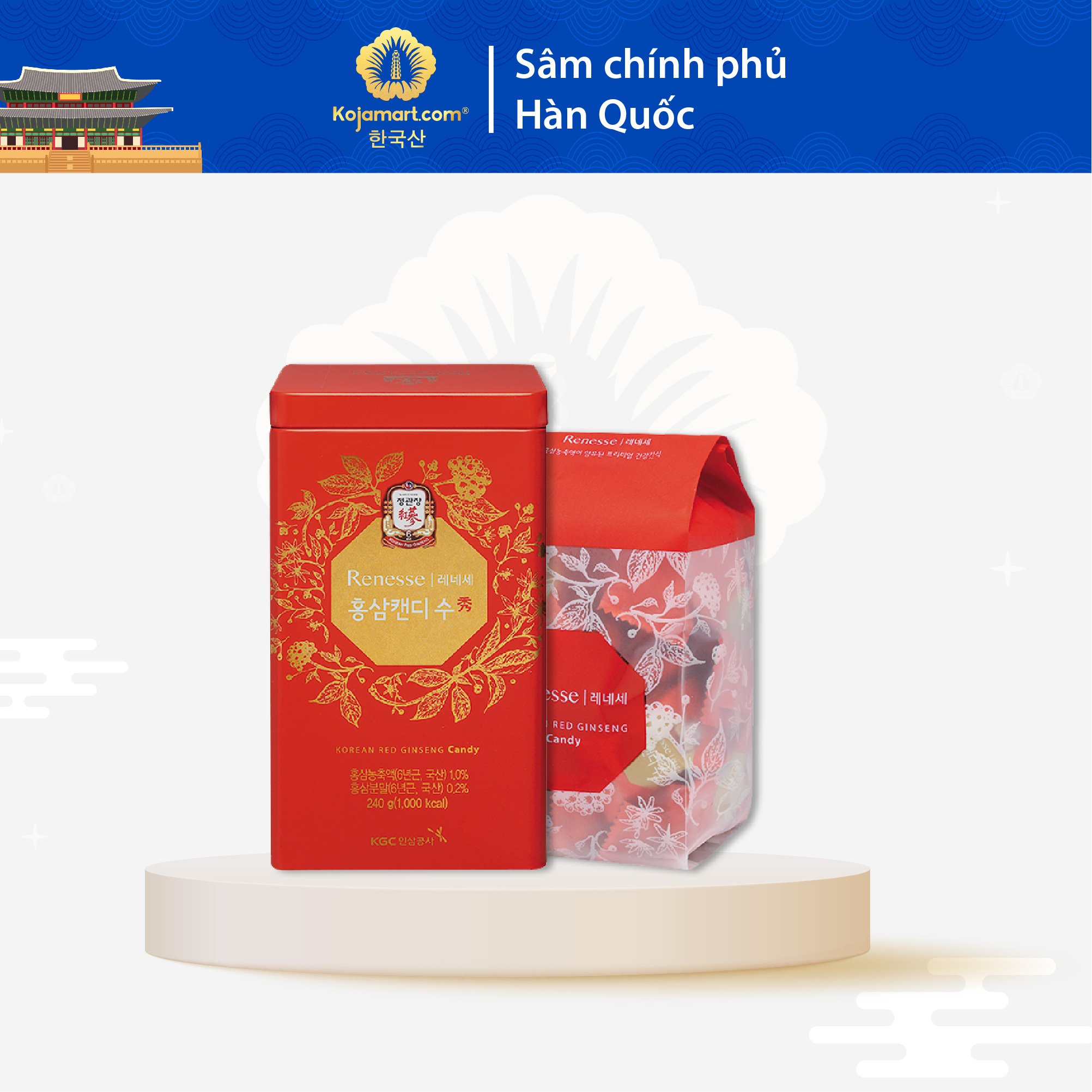 Kẹo hồng sâm Hàn Quốc KGC Cheong Kwan Jang 240g