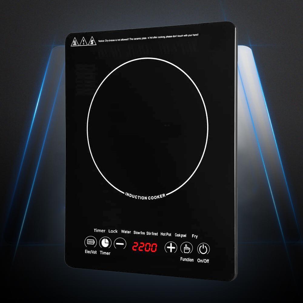 Induction Cooker Home Smart Kitchen Appliances 2200W High Power Intelligent Touch Screen Panel Portable Kitchen Range