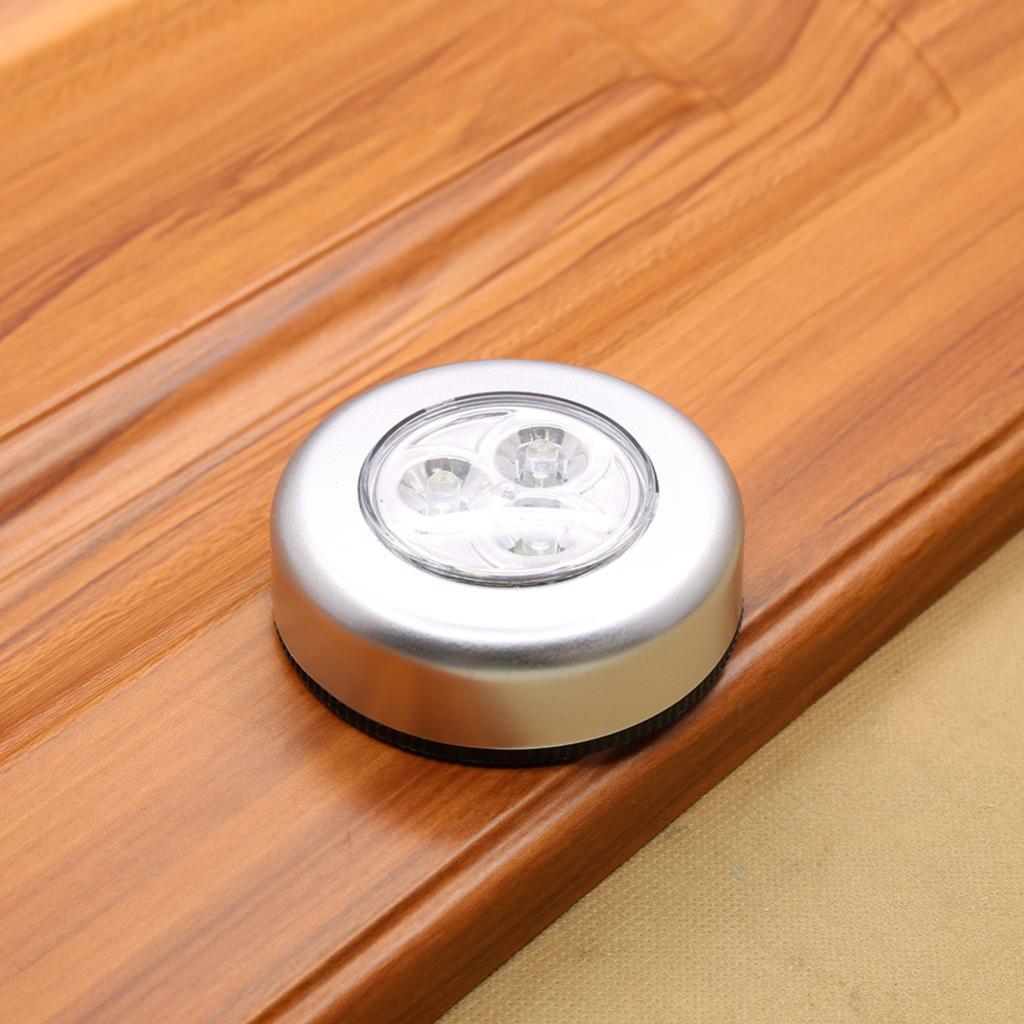 3PC LED Wireless Stick on Push Light Battery Powered Touch Light For Cabinet