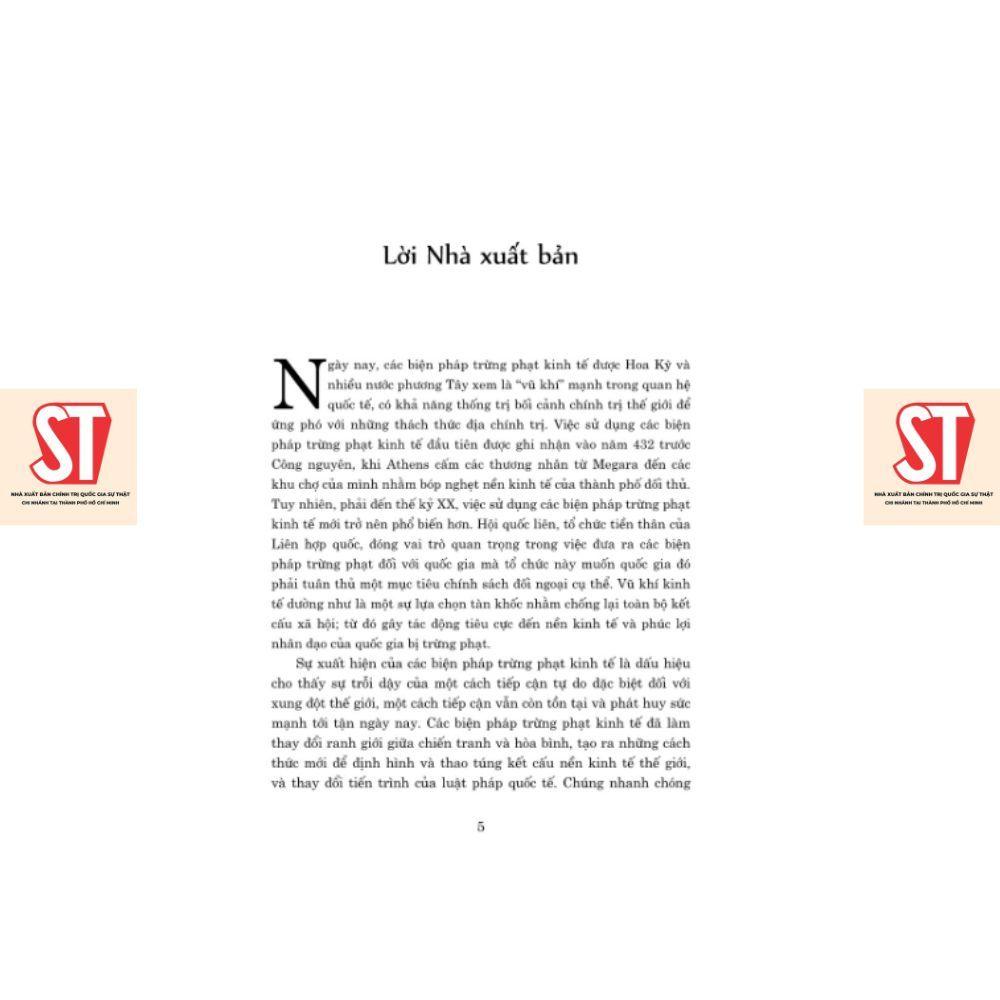 Sách - Vũ Khí Kinh Tế - Sự Trỗi Dậy Của Các Biện Pháp Trừng Phạt Kinh Tế Như Một Công Cụ Chiến Tranh Hiện Đại - NXB Chính Trị Quốc Gia