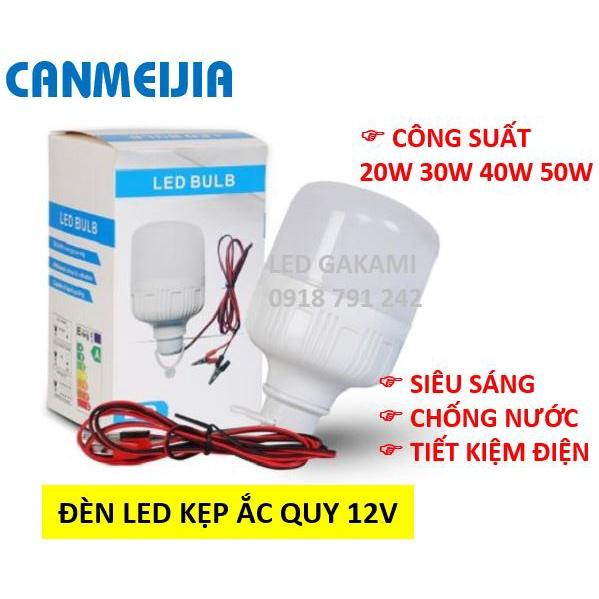 Bóng đèn Led 40w kẹp bình ắc quy 12v~36v siêu sáng, bóng đèn kẹp bình ắc quy