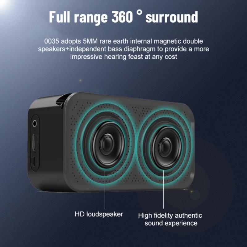 Loa Bluetooth không dây RYRA với FM Radio Mini Portable Gương báo thức âm thanh Cài đặt đồng hồ báo thức kép cho tất cả các màu điện thoại: màu hồng