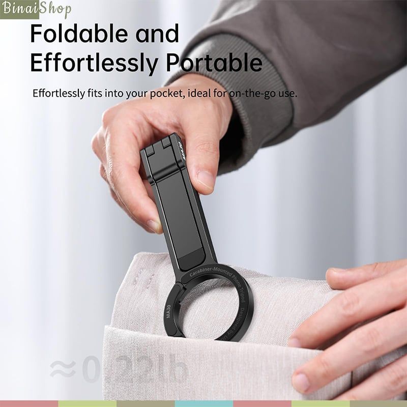 Ulanzi MA30 - Tripod Mini MagSafe Tích Hợp Móc Carabiner, Xoay Ngang Dọc, Điều Chỉnh Góc Linh Hoạt Dành Cho Điện Thoại - Hàng Chính Hãng