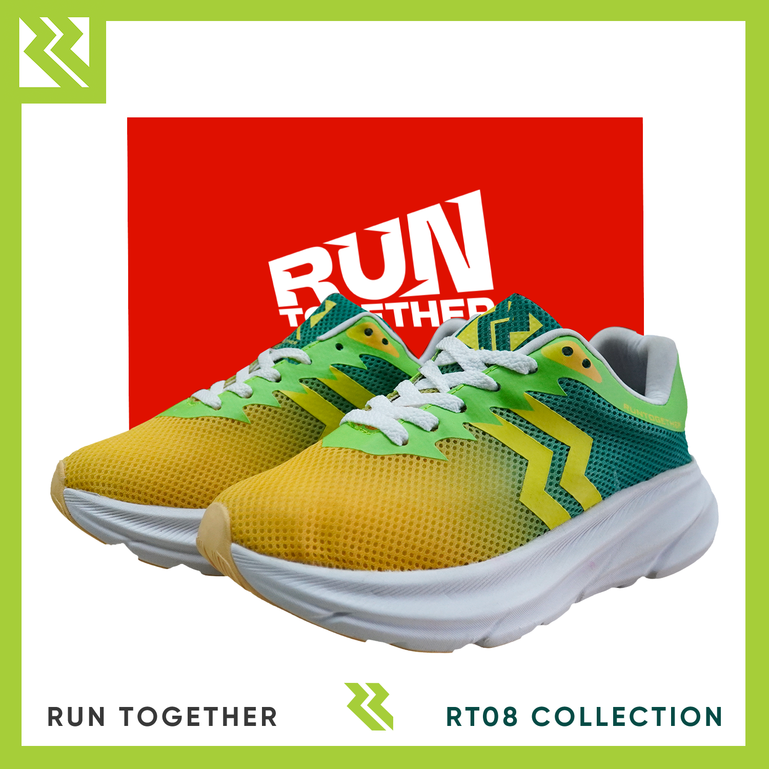 Giày Sneaker Thể Thao Thời Trang - Run Together RT08 - Màu: Xanh Vàng