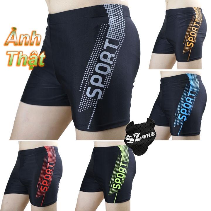 Hình ảnh Quần Bơi Nam Dáng Đùi Chất Vải Co Giãn Form Ôm Body SZone SQB105