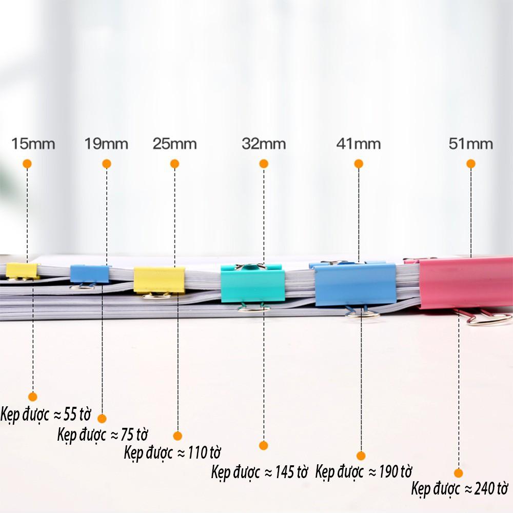 Kẹp Tài Liệu Giấy Tờ Văn Phòng Đủ Size - Kẹp Bướm Nhiều Màu Loại 1