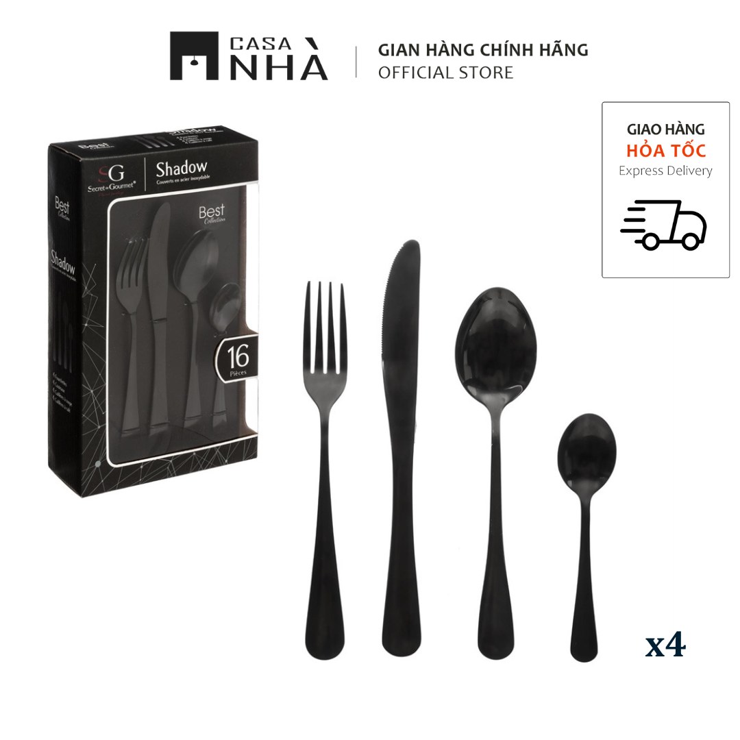 Bộ 16 &amp; 24 món dao, thìa, nĩa bằng thép không gỉ - OLYMPE, DARTH, ESTELLU