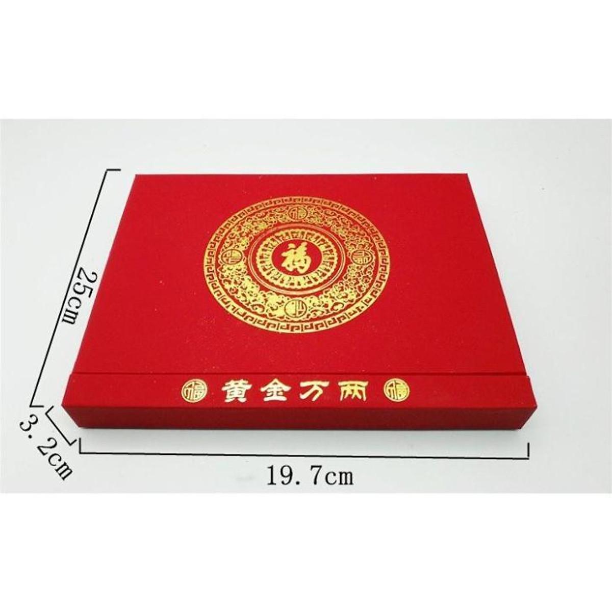 Hộp Quà Tết 10 Thỏi Vàng Phong Thủy - Quà Tặng Tết