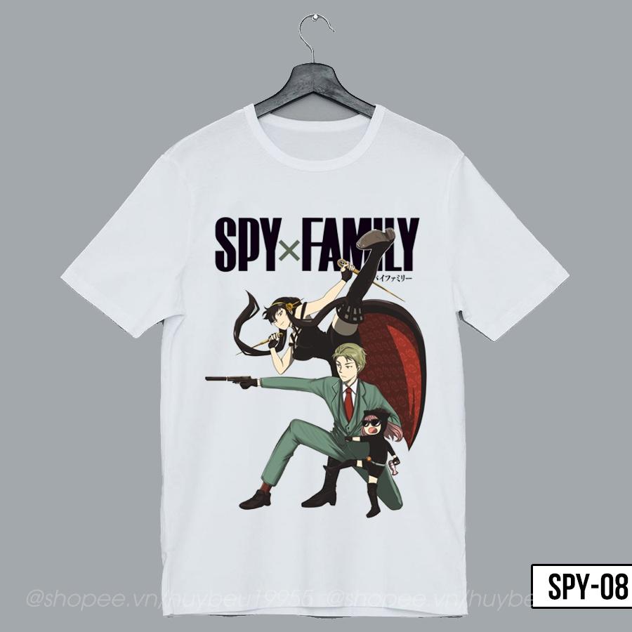 Áo thun Spy x Family, áo phông Anya, Loid, Yor anime Spyxfamily unisex chất liệu cotton thoáng mát