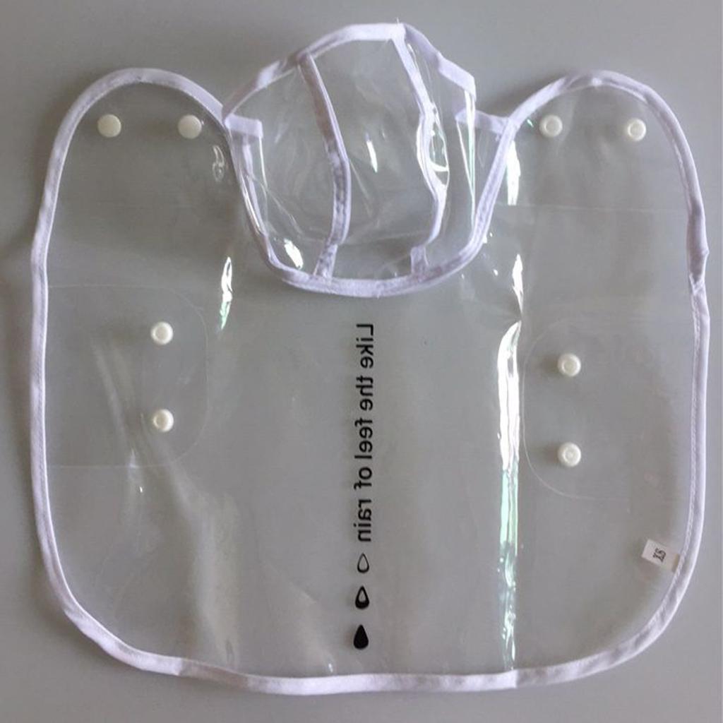 Transparent Dog Rain Coat Poncho Hooded Rain Jacket Hoodie Snowproof White L