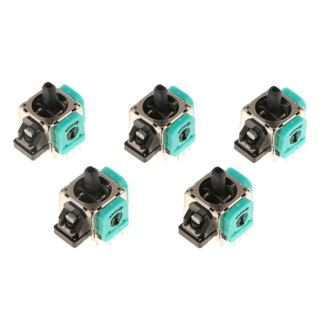 3D Controller Joystick Axis Analog Sensor Module & ThumbStick + 3 in 1 Open Tool T8H T6 Screwdrivers for Xbox One - 5 x Replace Rocker