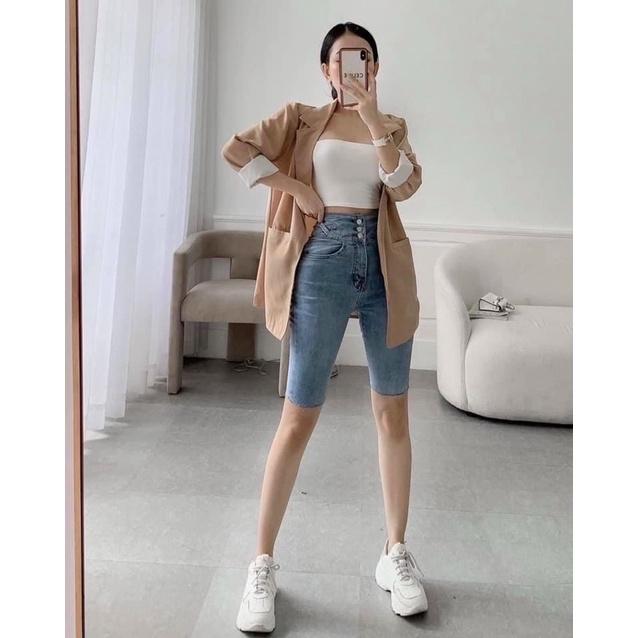 Quần jean ngố co giãn size S M L ️
