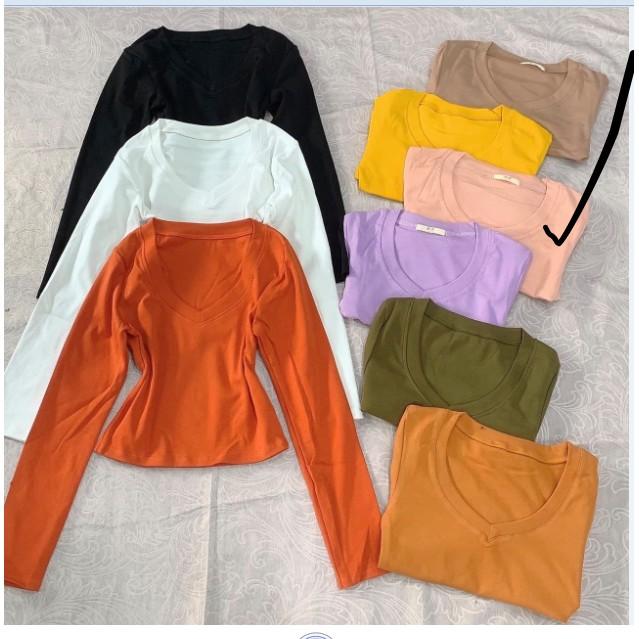 ÁO THUN CROPTOP TAY DÀI CO GIÃN SHOP PHƯƠNG CHÂU