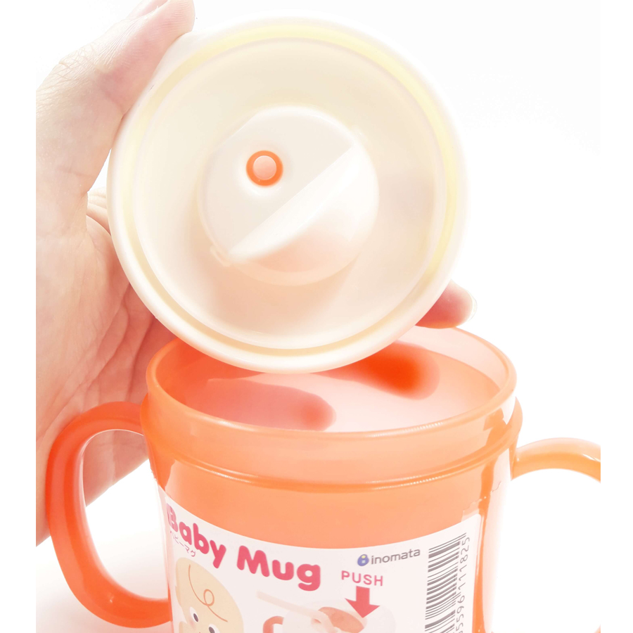 Cốc tập uống có tay cầm, lỗ cắm ống hút tiện lợi - Hàng nội địa Nhật