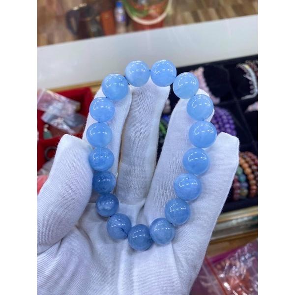 Vòng Tay Phong Thuỷ Đá AQUAMARINE hợp mệnh thủy , mộc
