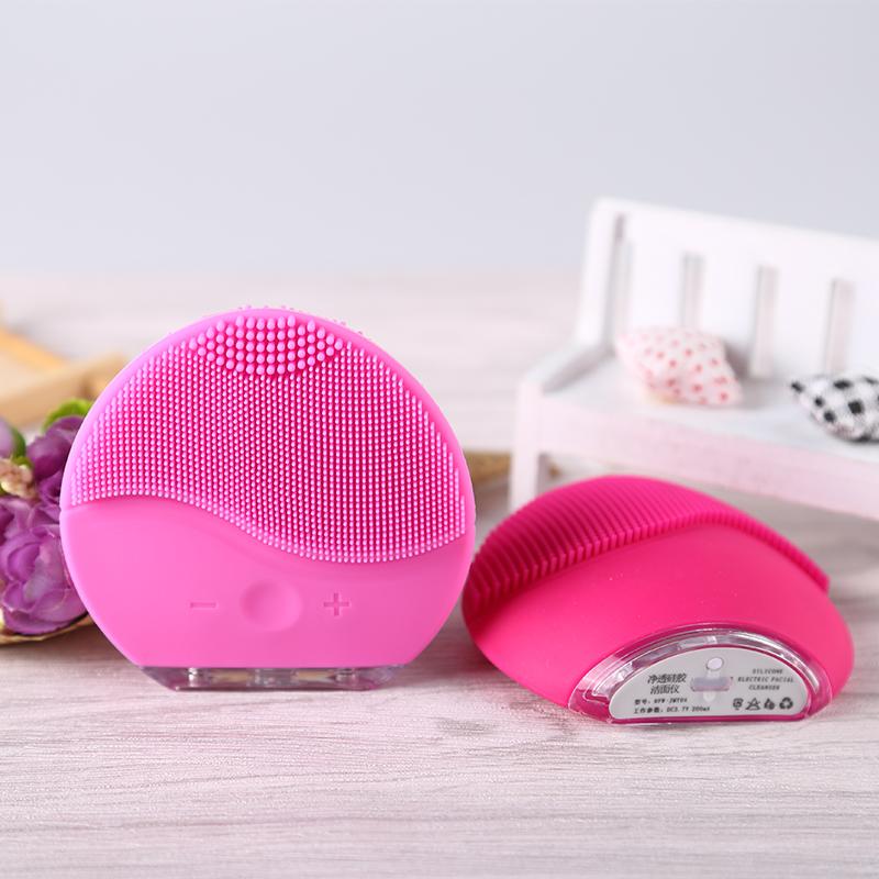 Siêu Âm Làm Sạch Điện Mặt Bàn Chải Rung Máy Mát Xa Da Mặt Rửa Mặt Silicone Bàn Chải Chăm Sóc Da Làm Đẹp Da Chết Loại Bỏ