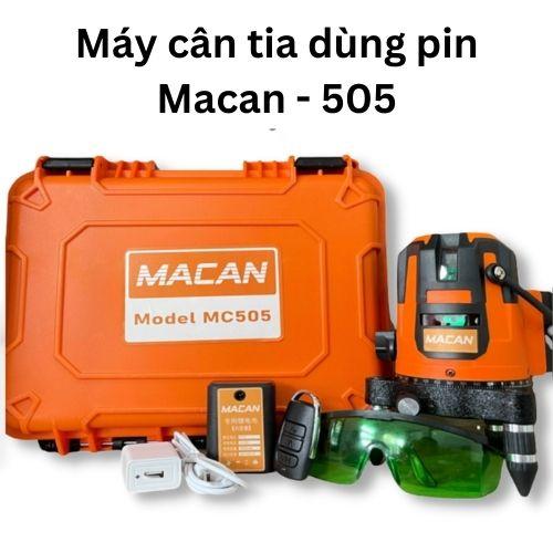 Máy cân bằng laser 5 tia xanh pin Macan -505