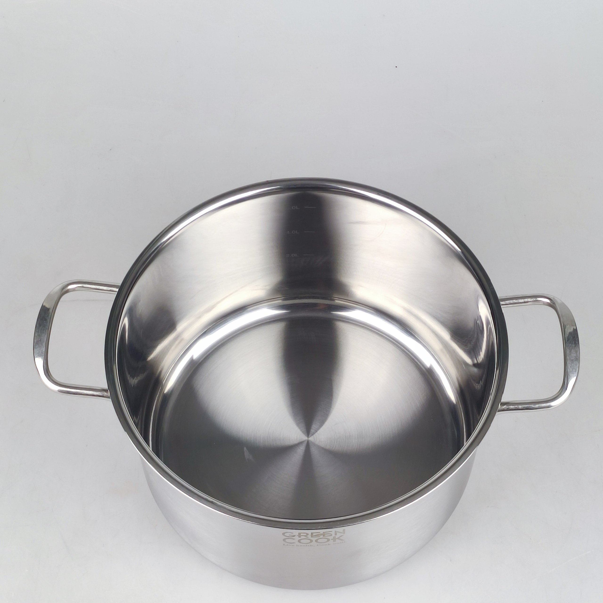 Bộ 3 nồi inox đáy từ 3 lớp Greencook GCS06 dùng được trên mọi loại bếp, quai cách nhiệt size 16/20/24cm