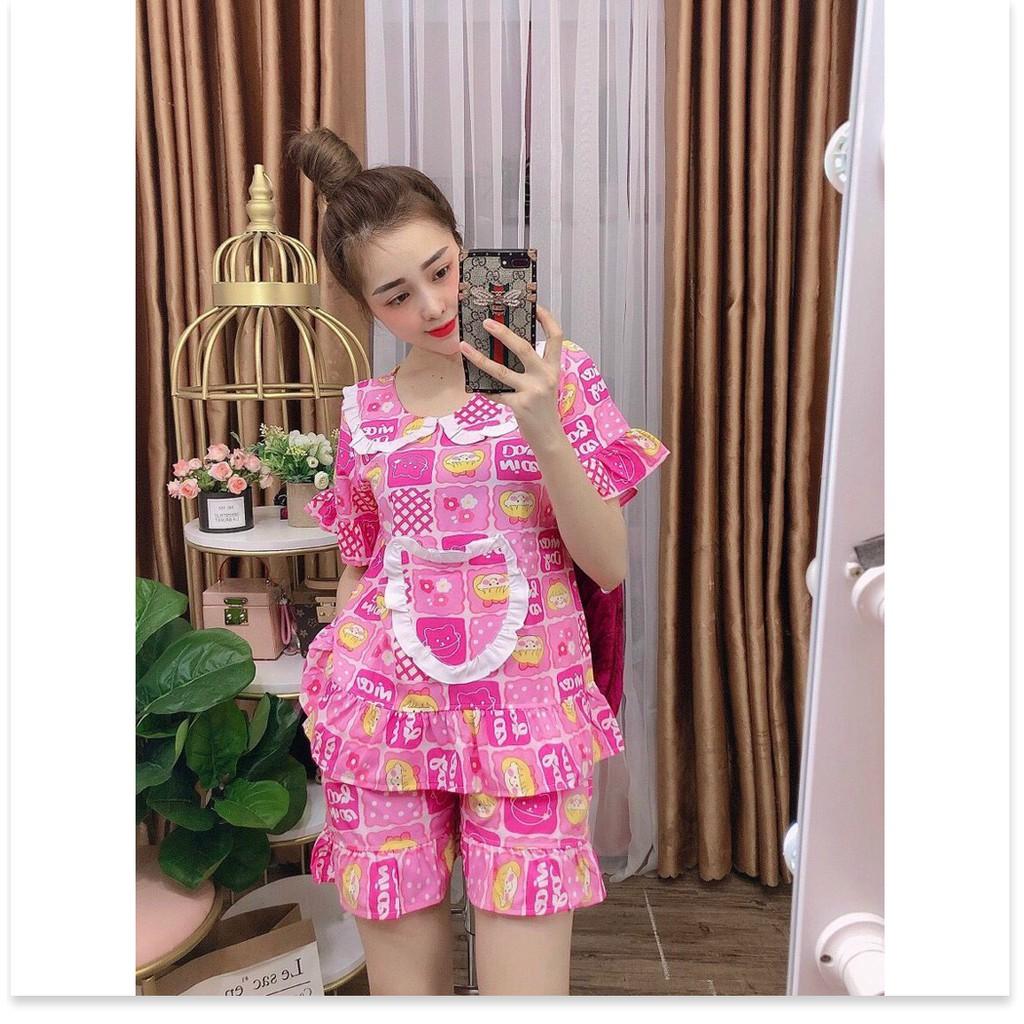 Set bộ tiểu thư mặc nhà Satin ngắn hoạ tiết đẹp , siêu xinh KME STORE