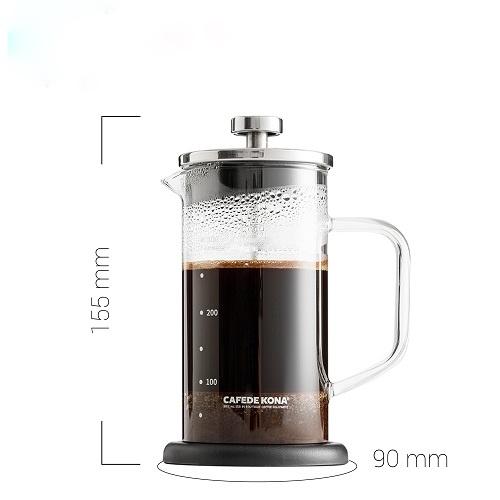 Bình French Press - Bình pha cà phê kiểu Pháp thủy tinh Cafede Kona – chính hãng