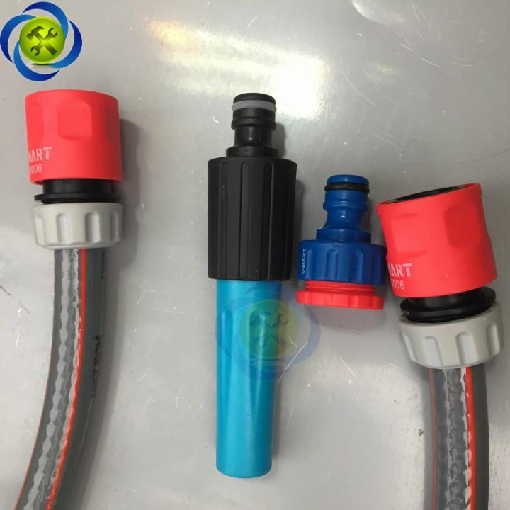 Đầu nối ống nước nhanh C-Mart M0008 lắp vào ren ngoài 21mm hoặc 27mm