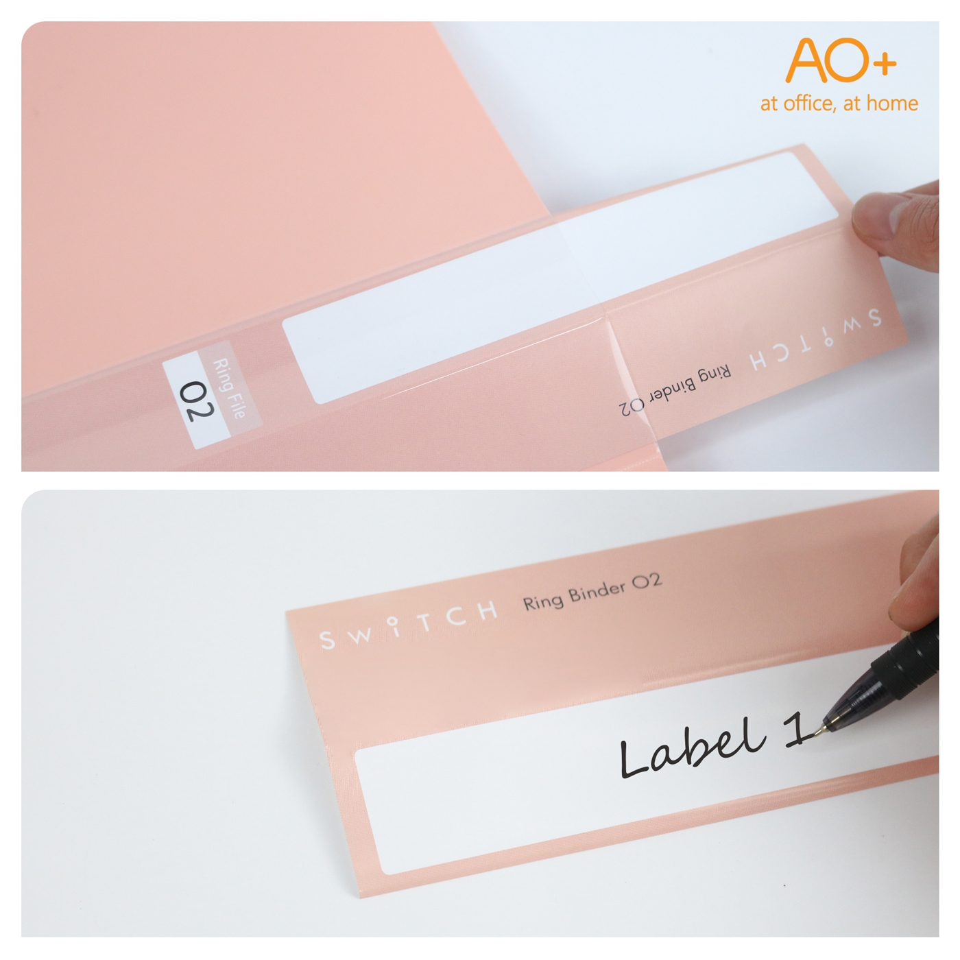 Bìa Còng O2 Switch ON AO+, Nhựa PP/ A4, 2 Nhẫn O