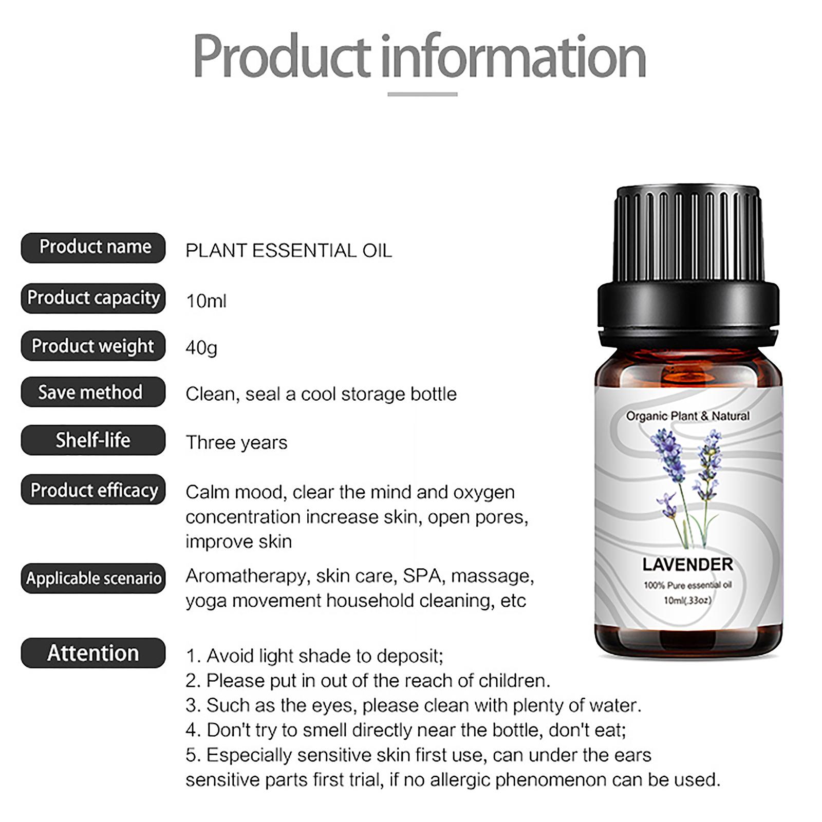 8 chai tinh dầu nguyên chất & tự nhiên 10ml, dành cho máy xông tinh dầu