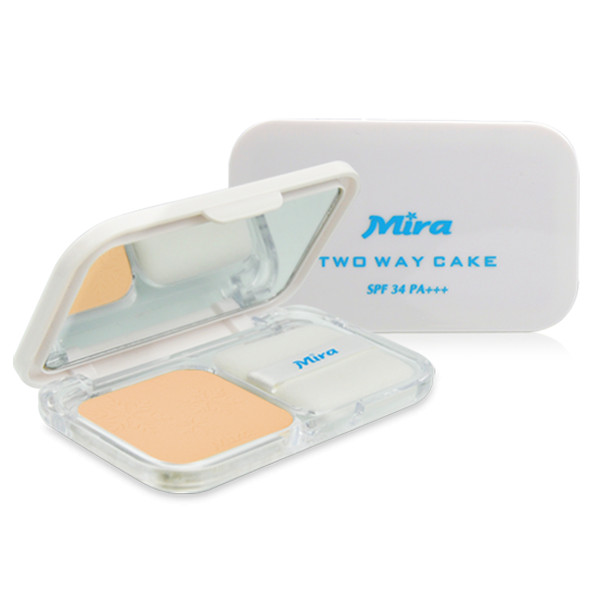 Phấn nén trang điểm siêu mịn Mira Two Way Cake Hàn Quốc 12g No.23 Natural Beige tặng kèm móc khoá