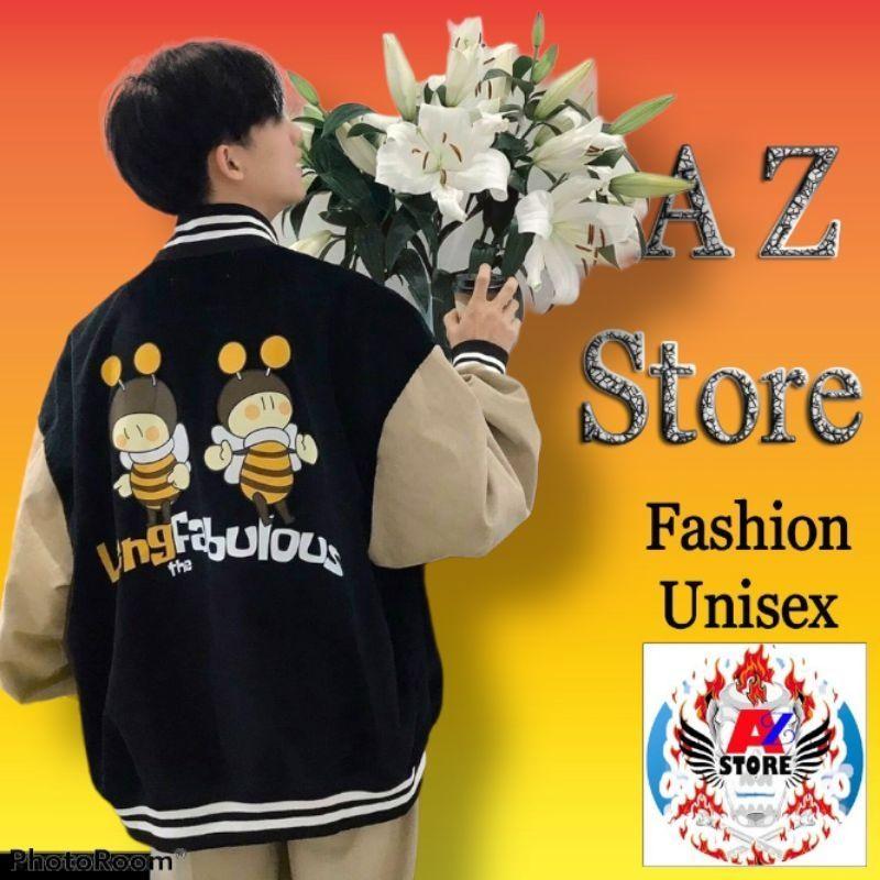 Hình ảnh () Áo Khoác Bomber Nam Nữ - Áo Khoác Unisex Gấu Vải Nỉ Bông dày Siêu Hot - AZ.STORE