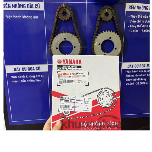 Bộ nhông xích,nhông sên dĩa xe Taurus chính hãng Yamaha
