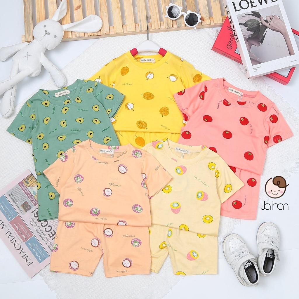 Bộ Cộc Tay Cho Bé  Bộ Mimky Mom Cộc Tay Cho Bé Trai Bé Gái Với Họa Tiết Gấu Siêu Đáng Yêu Chất Thun Lạnh Siêu Mát