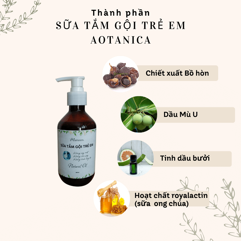 Sữa tắm gội trẻ em Aotanica (C/280ml)