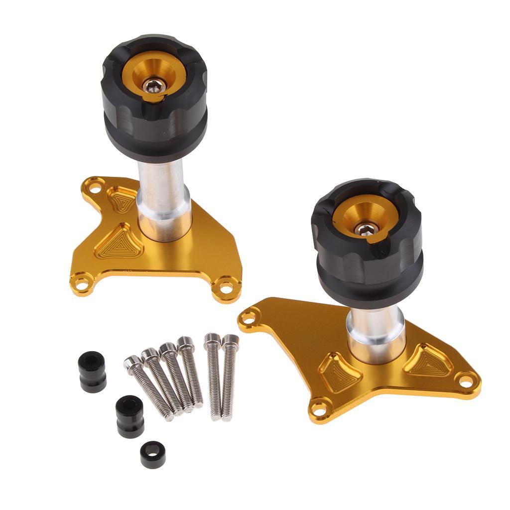 2 Set Motor CNC Engine Frame Slider Crash Pad Falling Protection Fits for Grom MSX125 MSX125SF Gold & Black