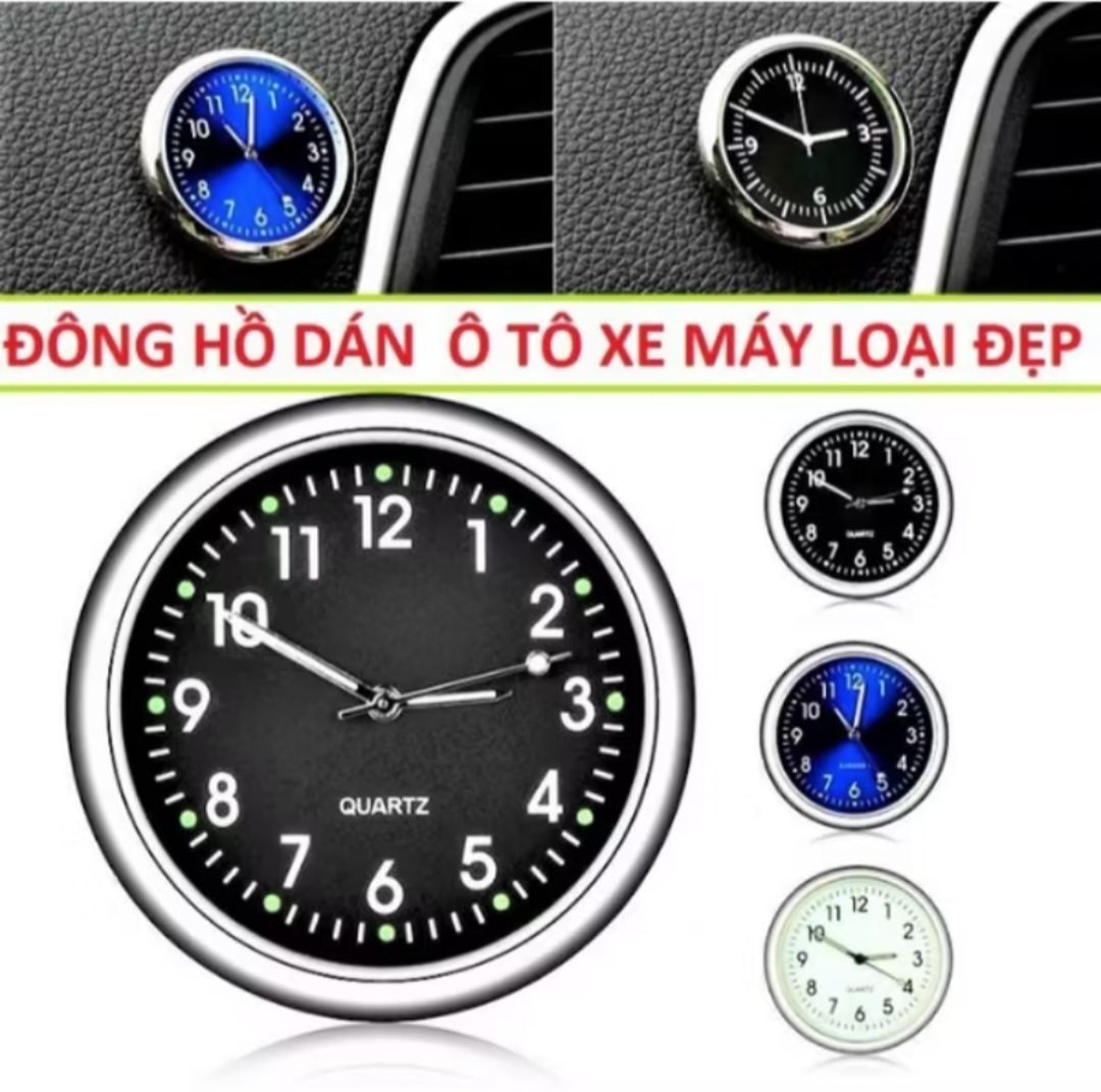 1 CÁI ĐỒNG HỒ TAPLO DẠNG KIM XEM GIỜ TRÊN XE HƠI ÔTÔ MẪU MỚI CHẤT LƯỢNG