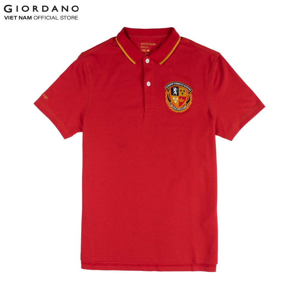 GIORDANO Áo Thun Có Cổ Polo Nam Union Jack 01010322