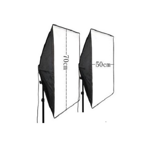 Softbox 50x70cm Đui 4 Bóng Xoáy E27, Phụ Kiện Studio, Đèn Softbox Chụp Ảnh Hàng Chính Hãng