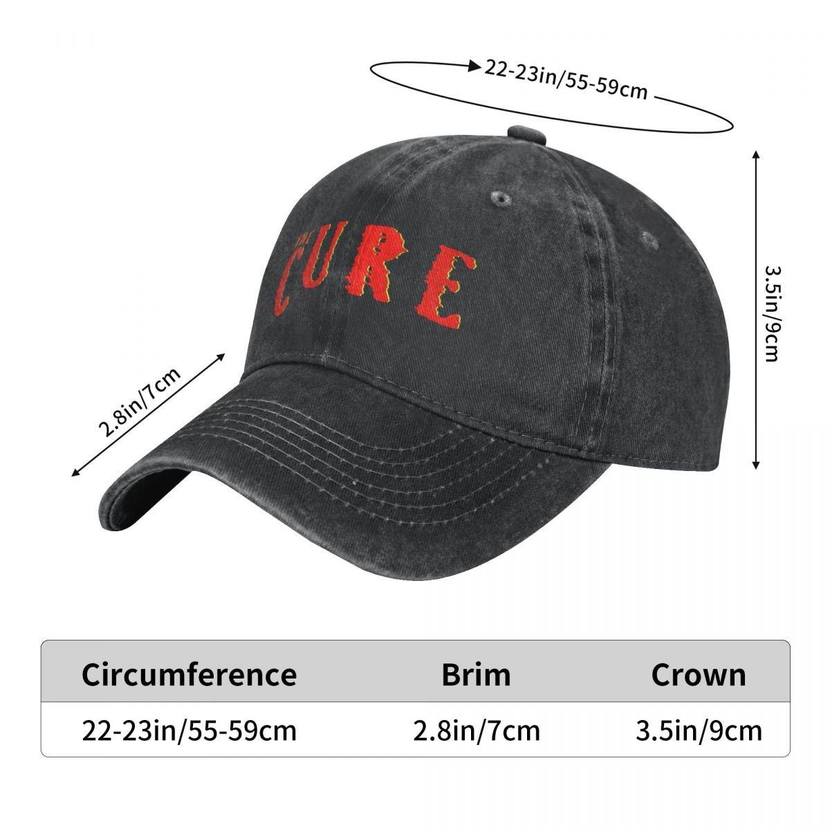 The Cure Water Wash Ponytail Cap Cap điều chỉnh mũ người lớn Unisex Cap Spring Autumn Classic Casquette Gorras Color: Dark Gray Size: One Size