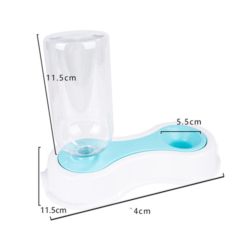 Automatic Pet Dog Cat Rabbit Water Dispenser Dish Bowl Feeder Antiskid Blue