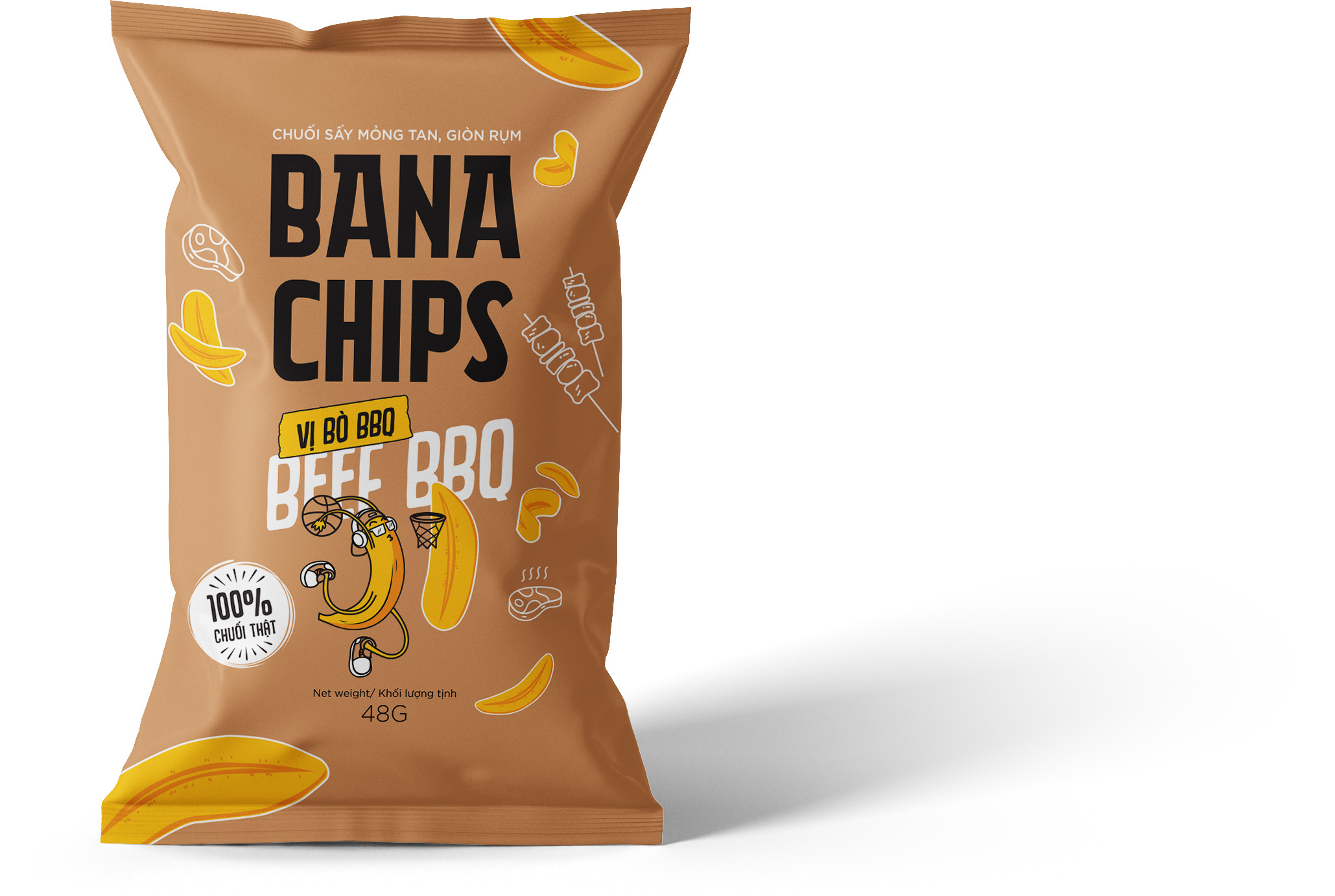 Snack Bana Chips – Vị Bò BBQ 48g