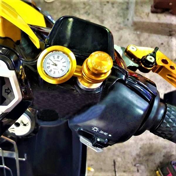 Đồng hồ kim gắn chân gương kính các loại xe máy xe đạp điện tạo phong cách mới