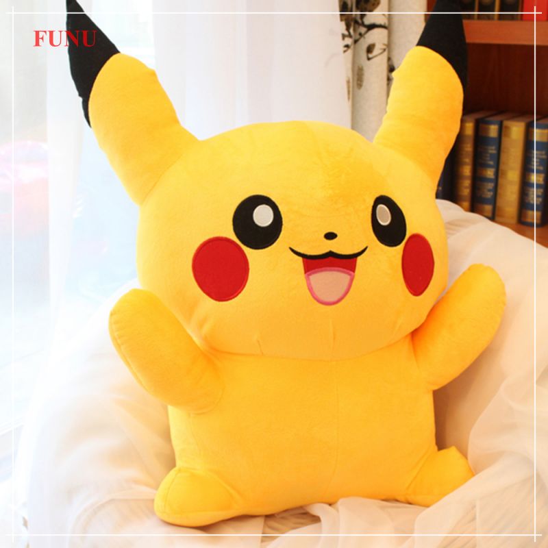 Gấu bông pikachu - Hàng chính hãng, Giao mẫu ngẫu nhiên có nơ và không nơ