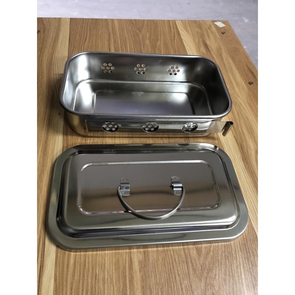 Hộp tiểu phẫu inox có nắp và quai-hộp tiểu