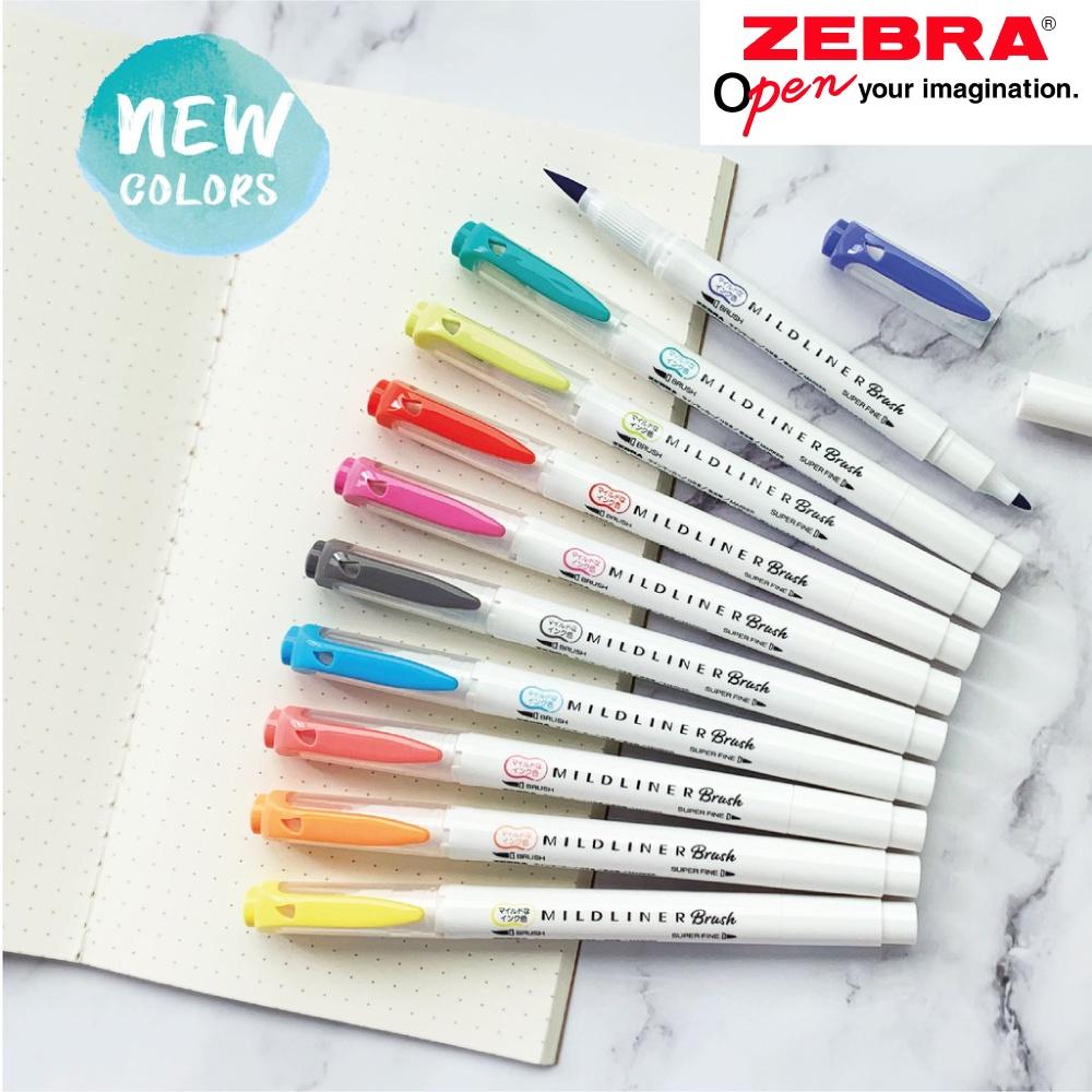 Viết Dạ Quang Zebra Mildliner Brush đầu cọ 25 màu - 1 cây