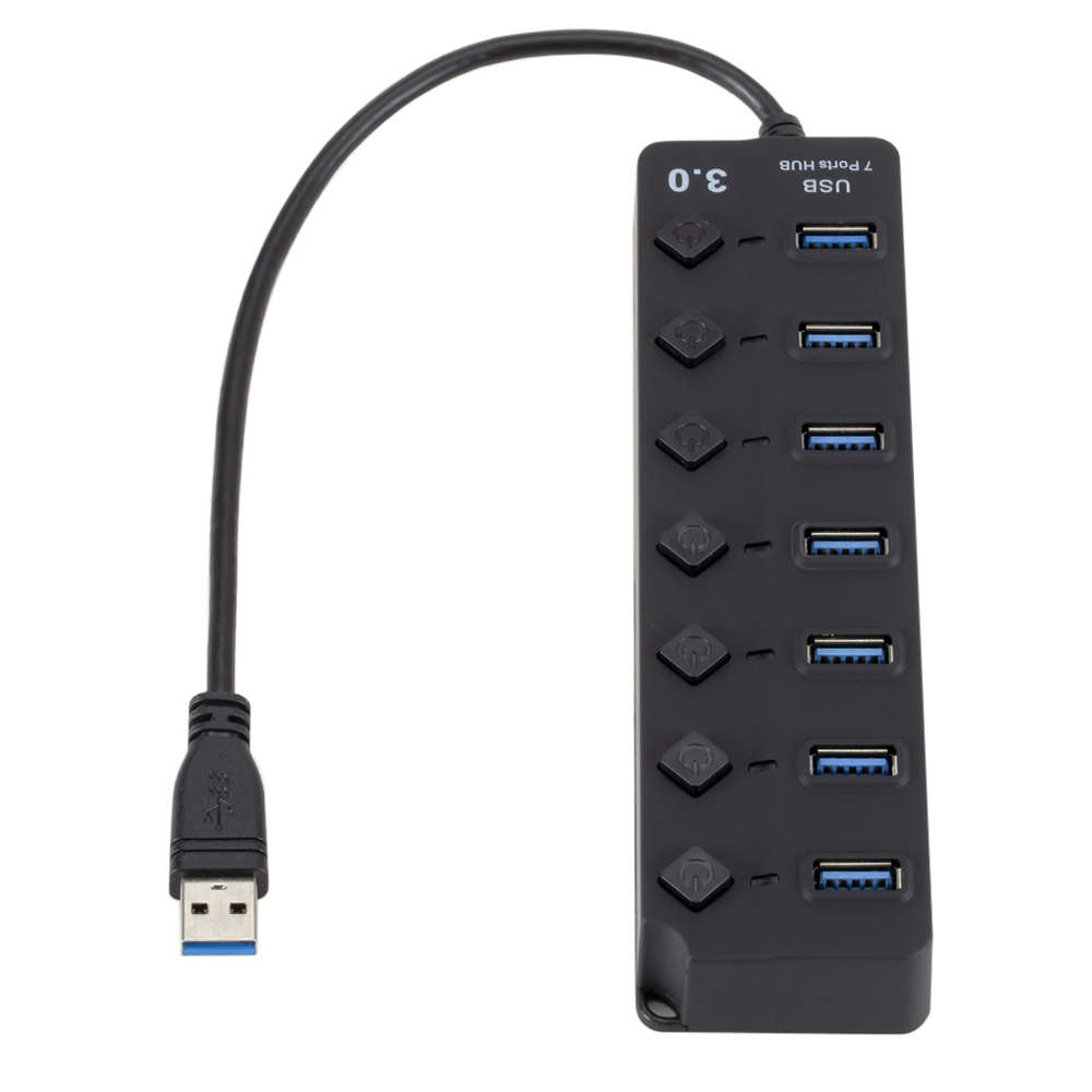 Bộ Chia Hub USB 3.0 7 Cổng Với Công Tắc Tốc Độ Cao 5GbPS Micro Expander Dành Cho PC