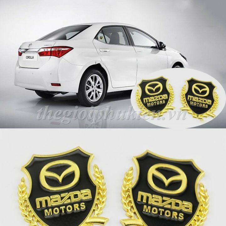 Combo 2 Logo dạng Bông lúa theo xe Mazda