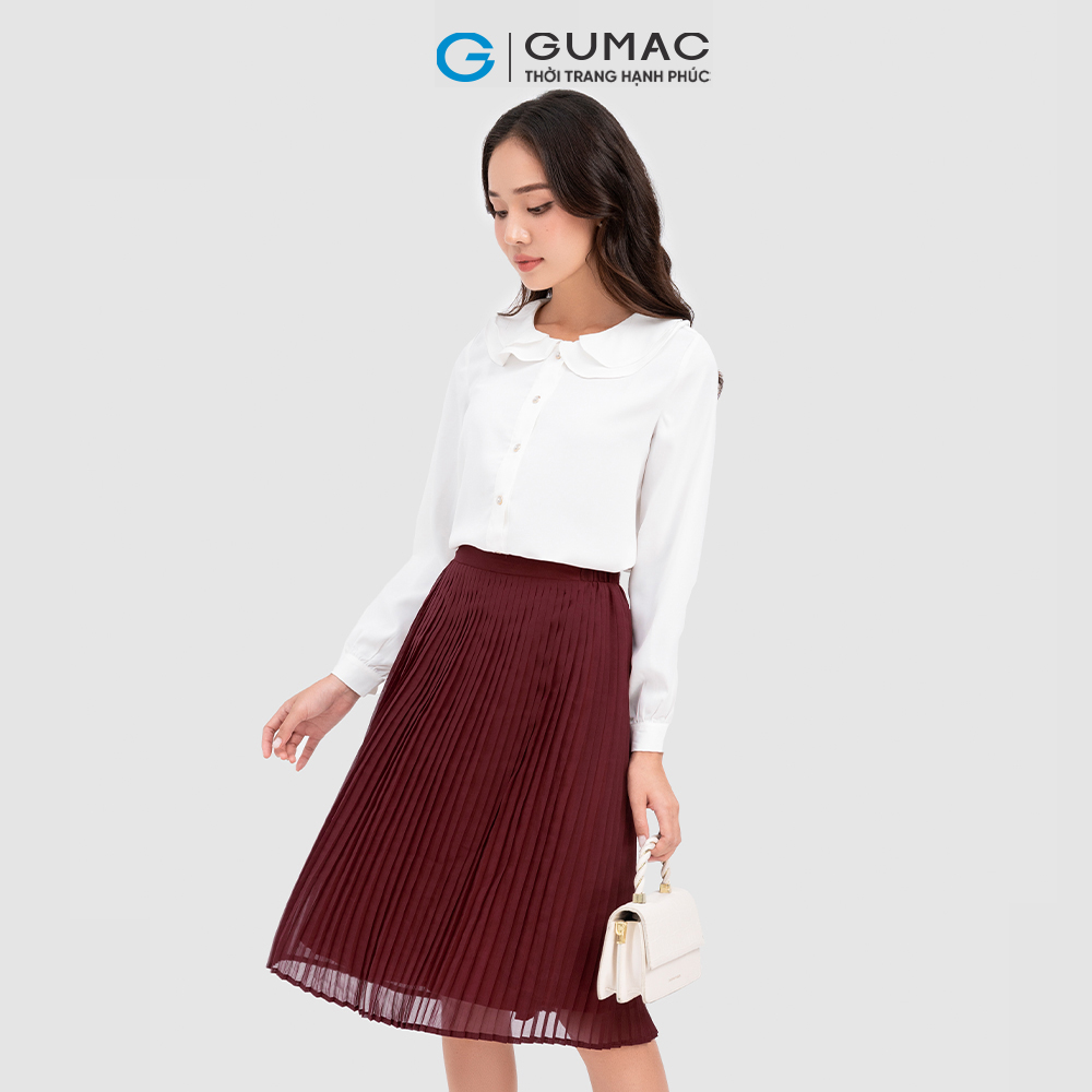 Áo sơ mi bâu tầng thời trang GUMAC AC12061